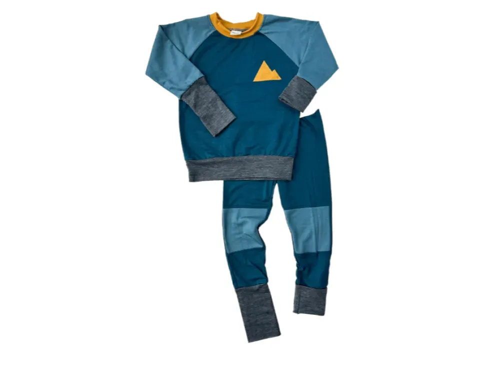 Grow-With-Me Kids Merino Wool Crew Neck Layer Set - 4