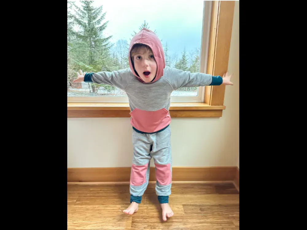 Grow-With-Me Kids Ultra Cozy Merino Wool Hoodie Layer Set - 5