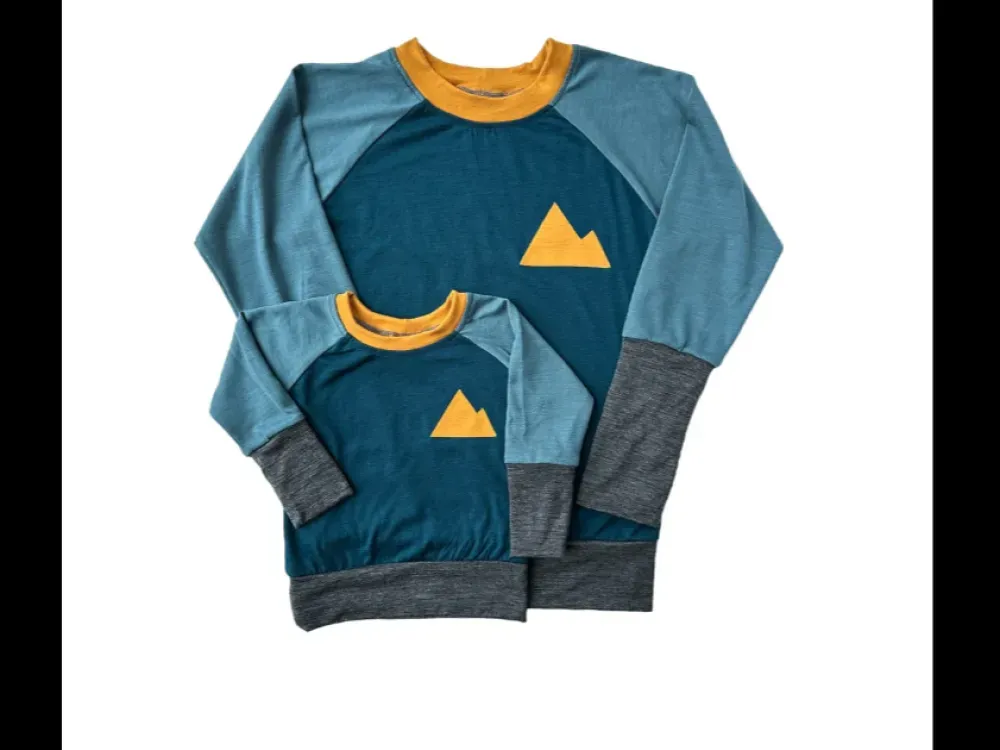 Grow-With-Me Kids Merino Wool Crew Neck Top - 1