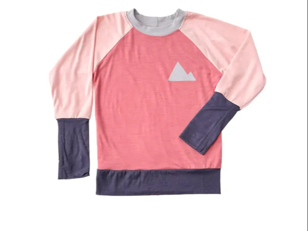 Grow-With-Me Kids Merino Wool Crew Neck Top - 2