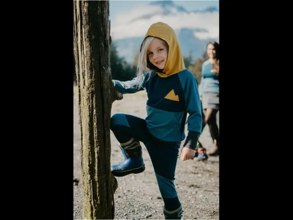 Grow-With-Me Kids Merino Wool Hoodie Top - 4