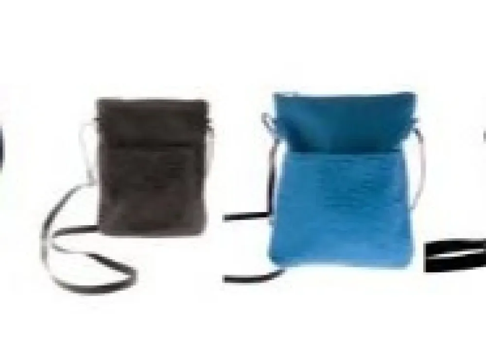 Embossed Leather Solo Bag Bear Box design (Black Leather) - 2