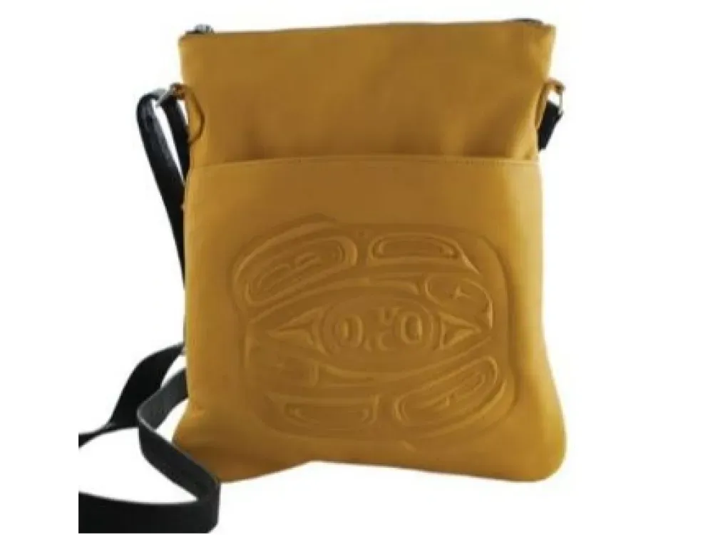 EMBOSSED RAVEN Solo Bag (Black Leather) - 2