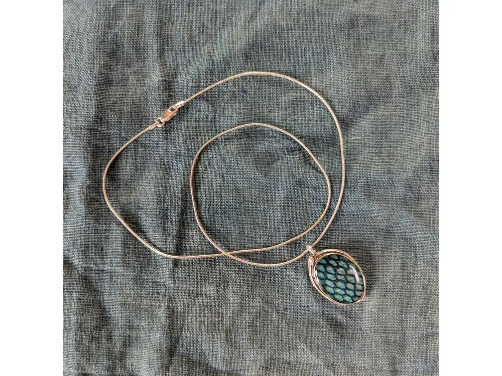 Oval Mermaid Pendant Necklace - 2