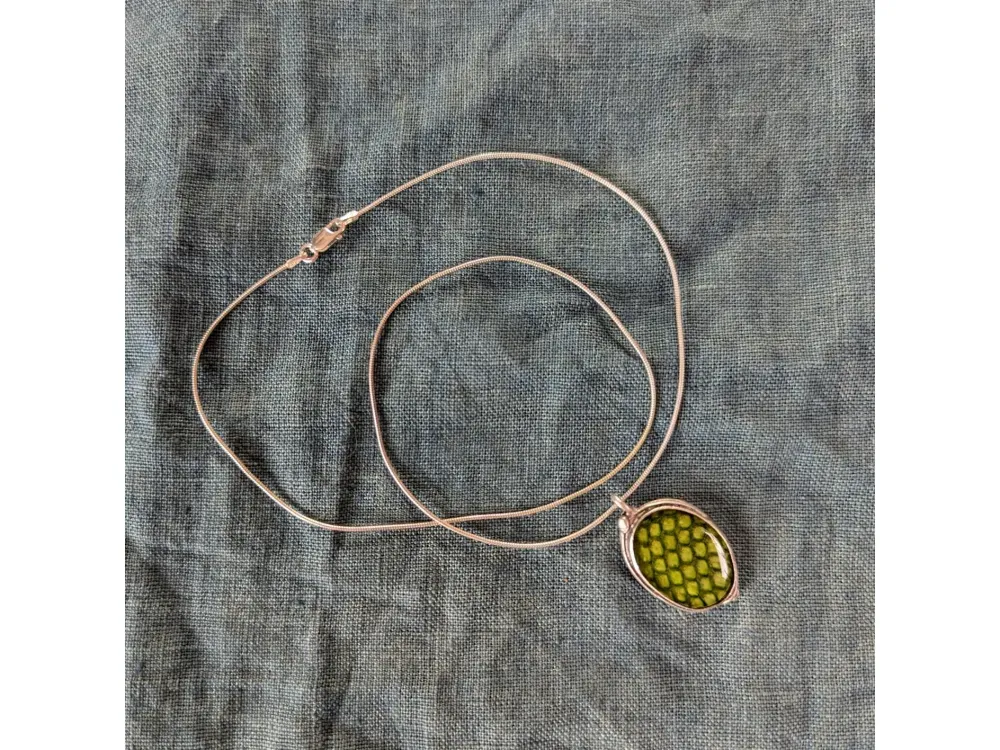 Oval Mermaid Pendant Necklace - 3