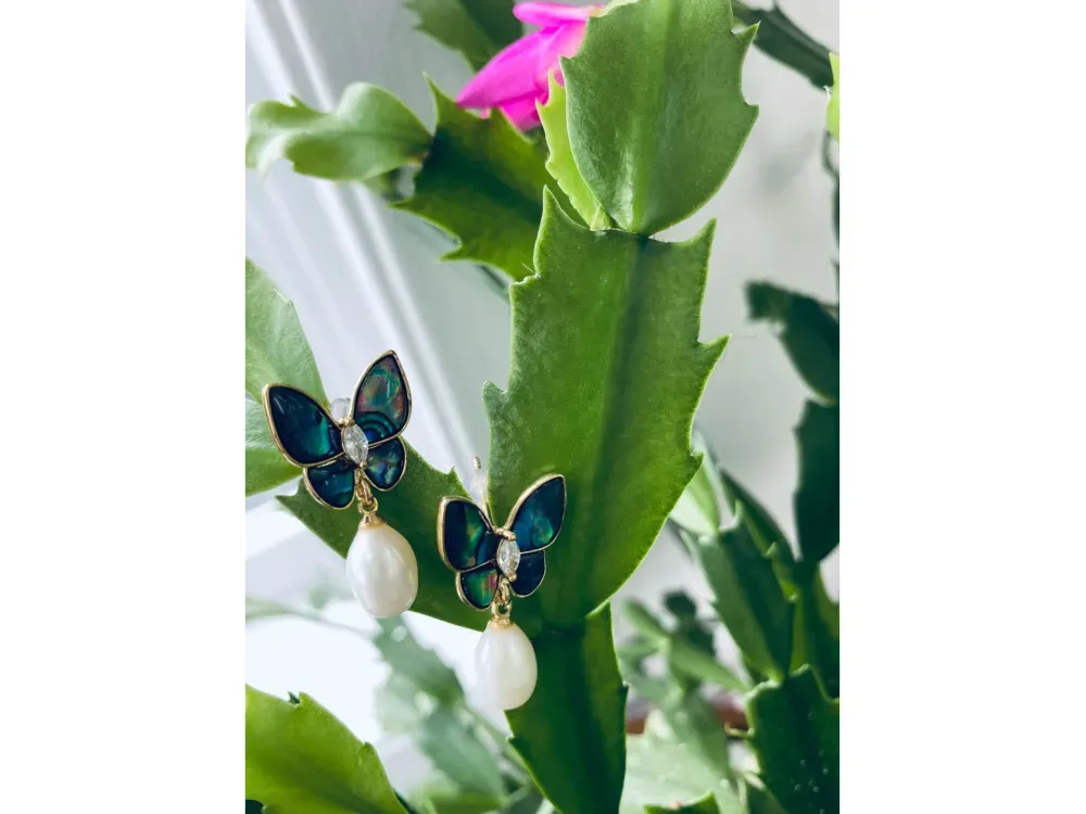 Blue Butterfly Earrings  - 2