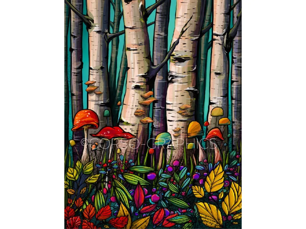 Canvas Art Print "Forest Floor" by Alaskan Artist Annie Brace Corso - 2