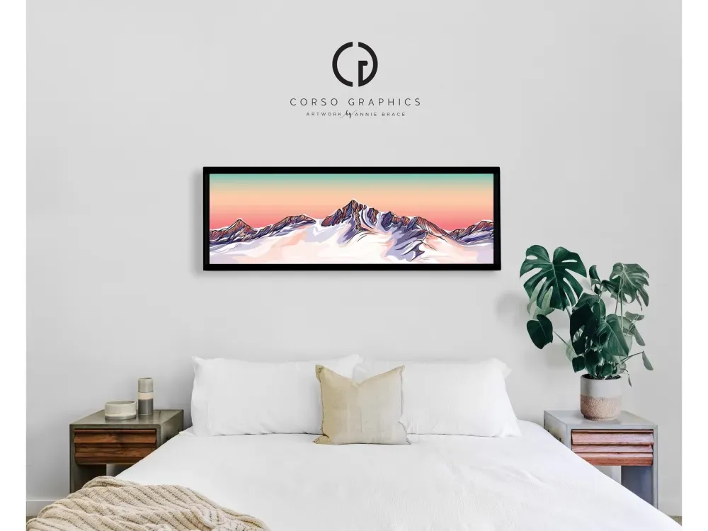 Canvas Art Print "Chugach Range Mountain" by Alaskan Artist Annie Brace Corso - 1