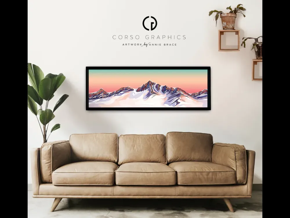 Canvas Art Print "Chugach Range Mountain" by Alaskan Artist Annie Brace Corso - 3