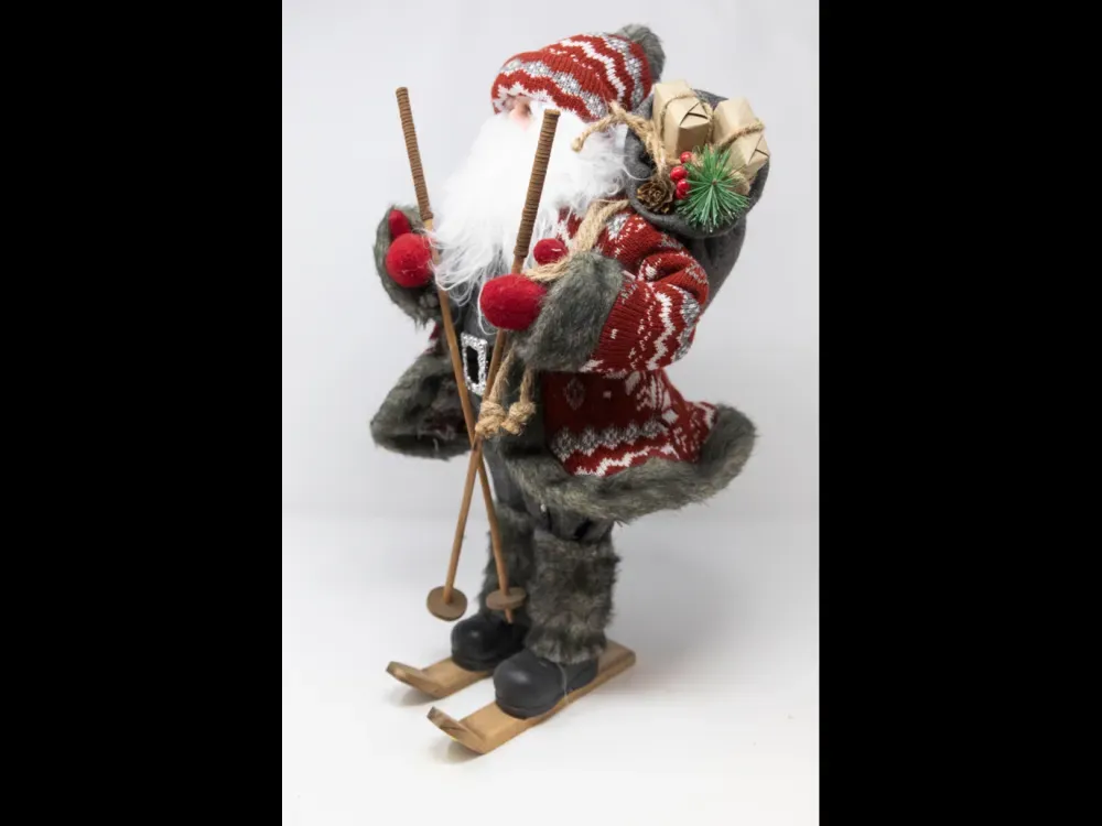 Wicker Mushing Santa – 18” - 2