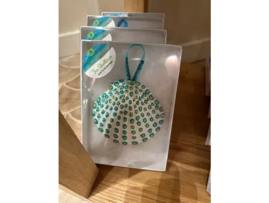 Painted Shell Christmas Ornament