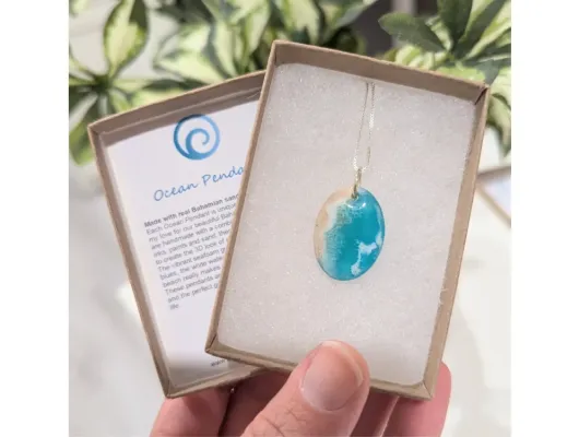 Seafoam Oval Pendant
