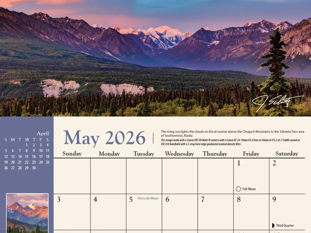2026 Alaska Calendar | Voyij.com