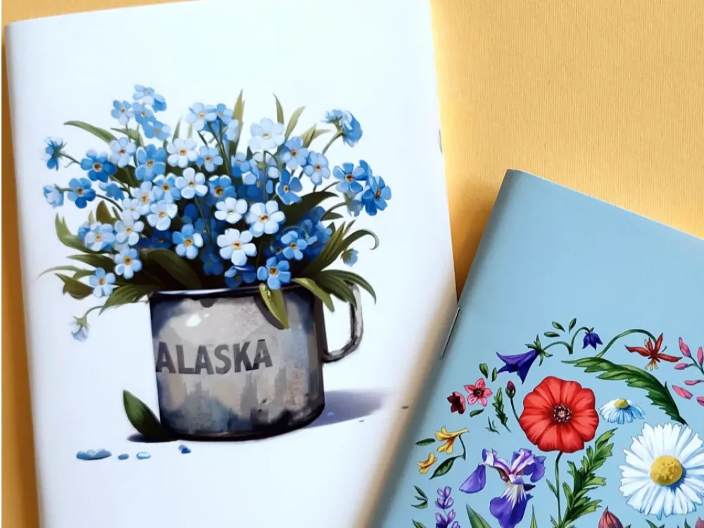 Alaska Mug of forgrt me not Notebook - 2