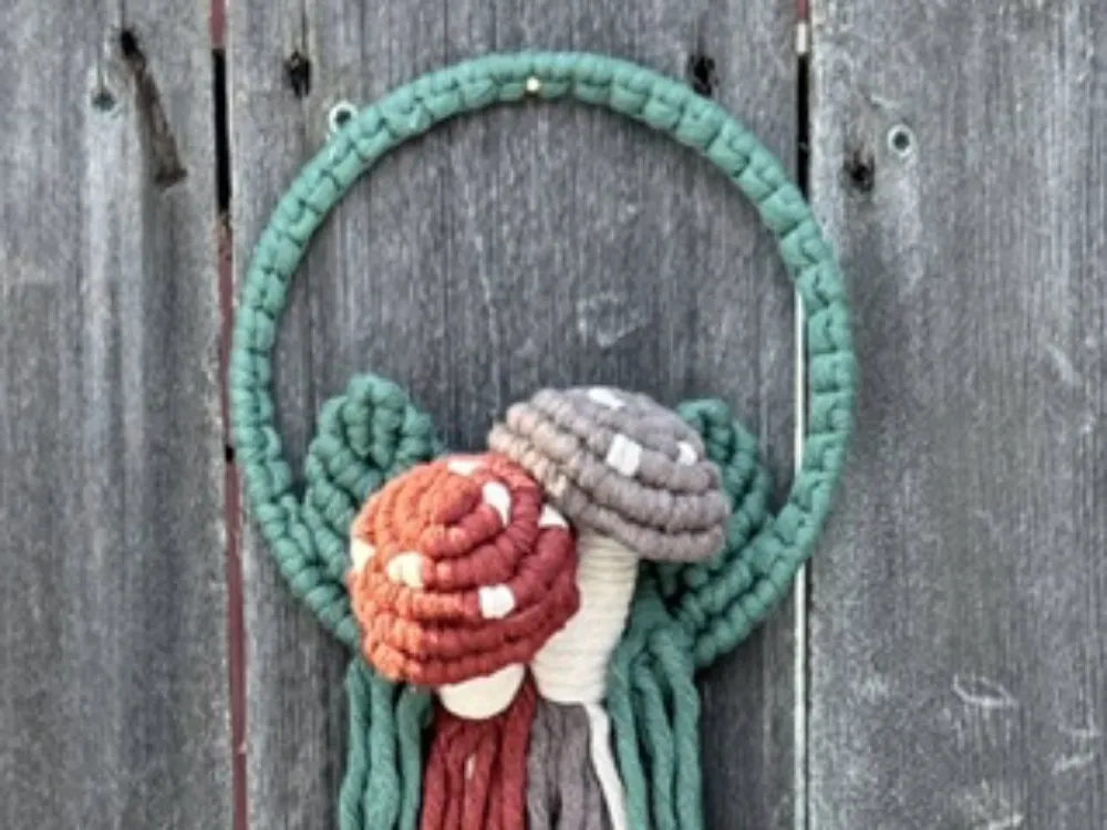 Macramé Mushroom wall hanging - 1