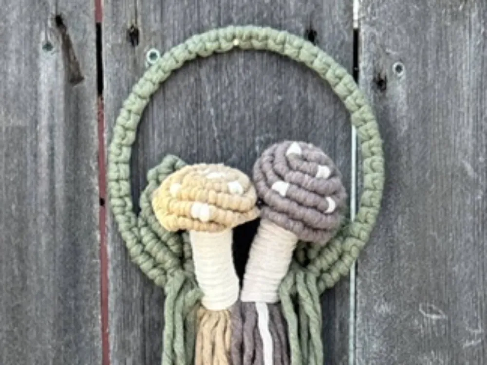Macramé Mushroom wall hanging - 3