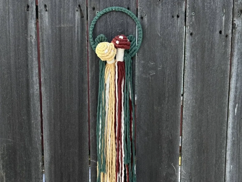 Macramé Mushroom wall hanging - 4