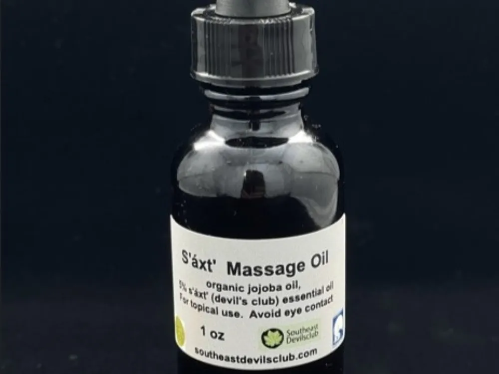 S’áxt’ (devil's club) Massage Oil Dropper- 5% - 2