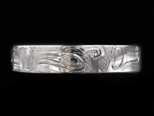 Totemic Raven Bracelet In Sterling Silver