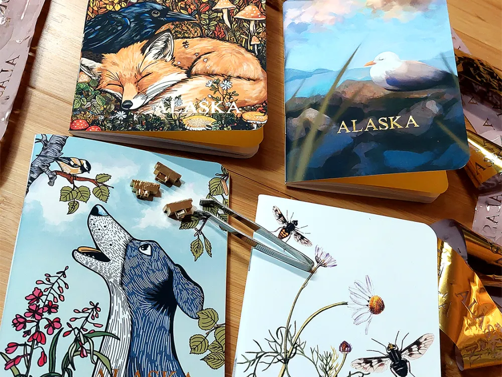 Alaska Chickadee and Dog - 3