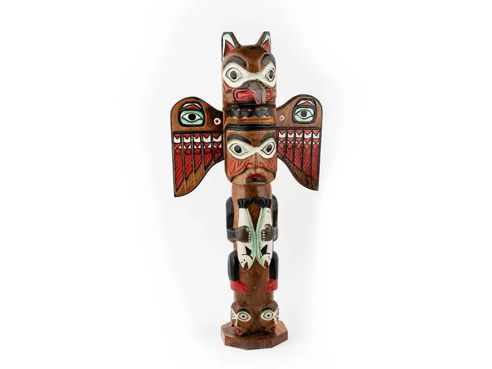 Alaska Black Diamond Fog Woman Totem Pole - 1