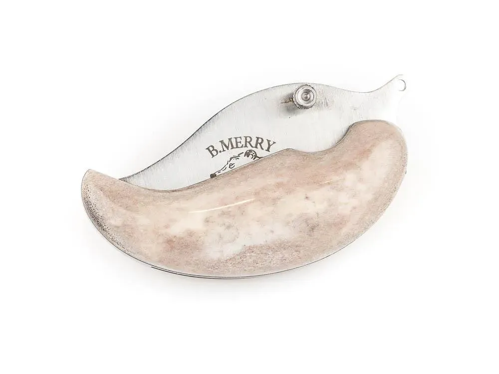 Bob Merry Caribou Antler Mini Pocket Ulu - 2