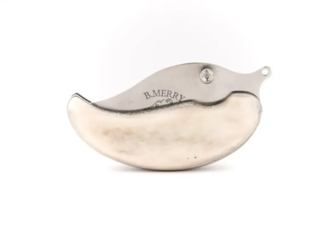 Bob Merry Caribou Antler Mini Pocket Ulu - 3
