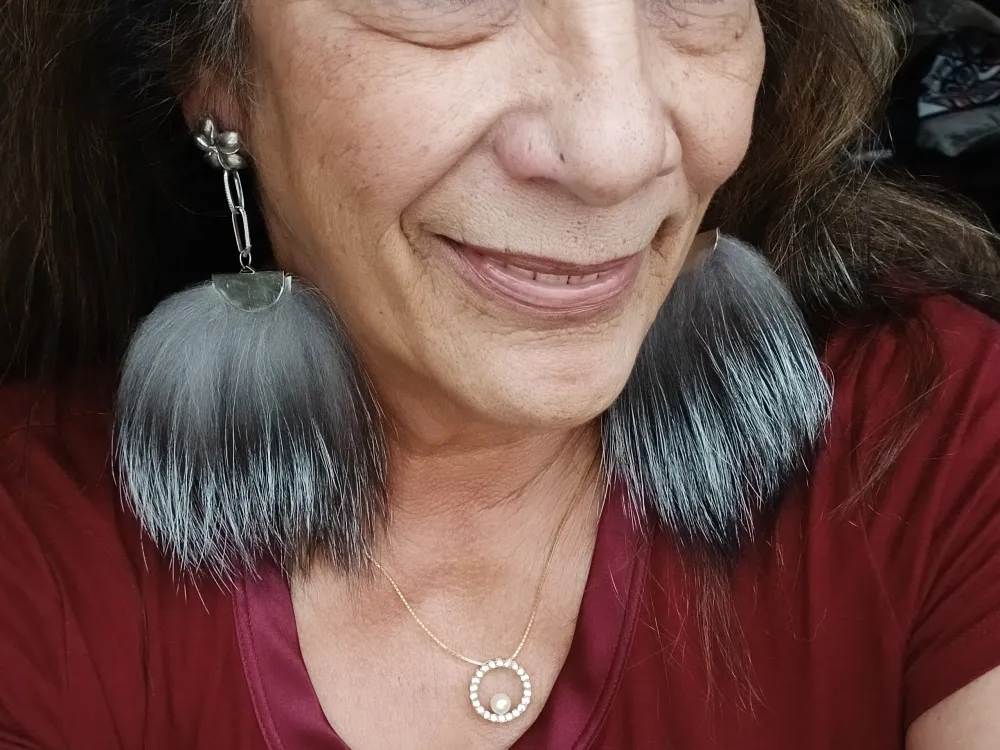 Alaska Silver Fox Hoops & Pom Poms (local favorite) - 1