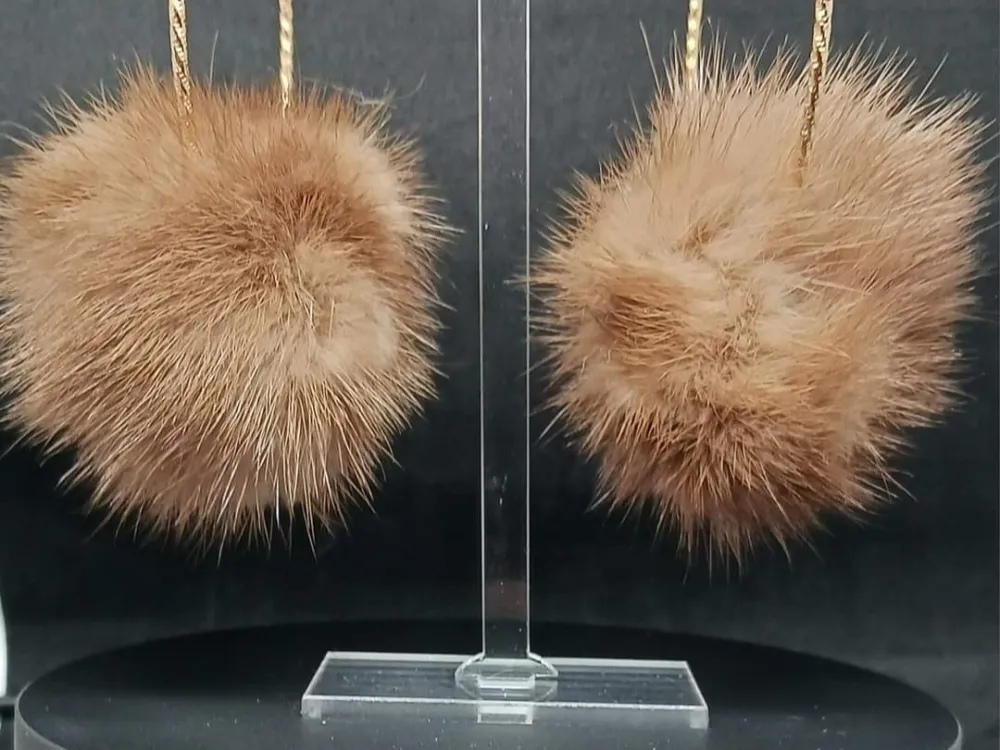 Modern Mink Pom Poms & Hoops - 1