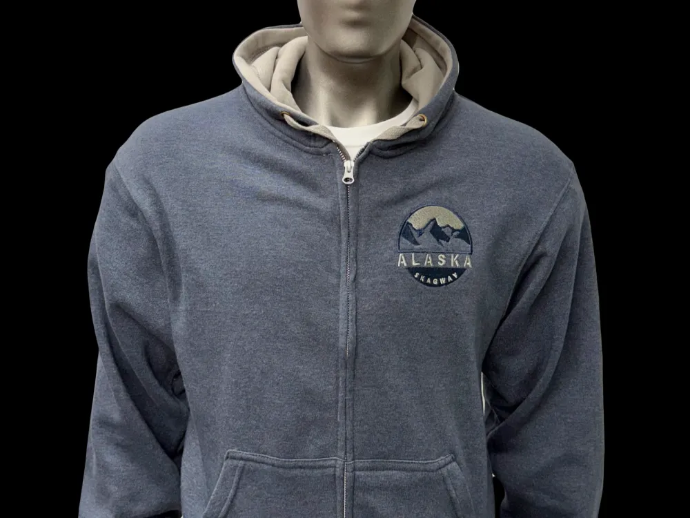 Alaska Mountain Zip Up Hooded Sweatshirt - 1
