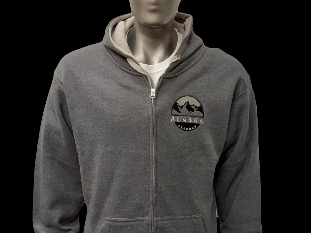 Alaska Mountain Zip Up Hooded Sweatshirt - 2