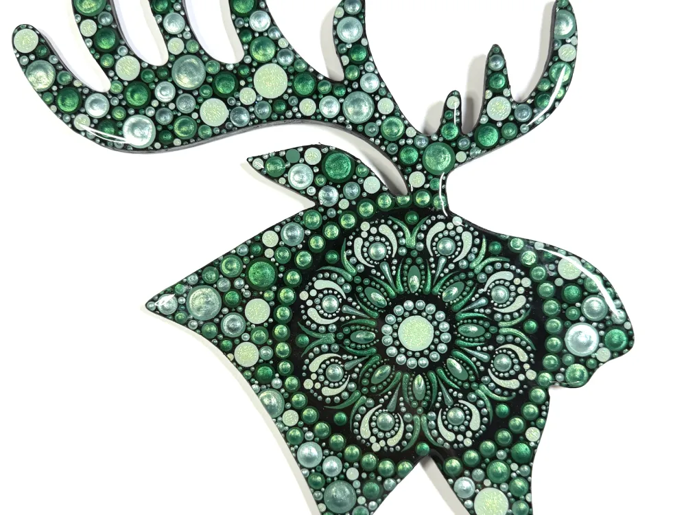 10 inch Dot Mandala Moose Wall Art - 2