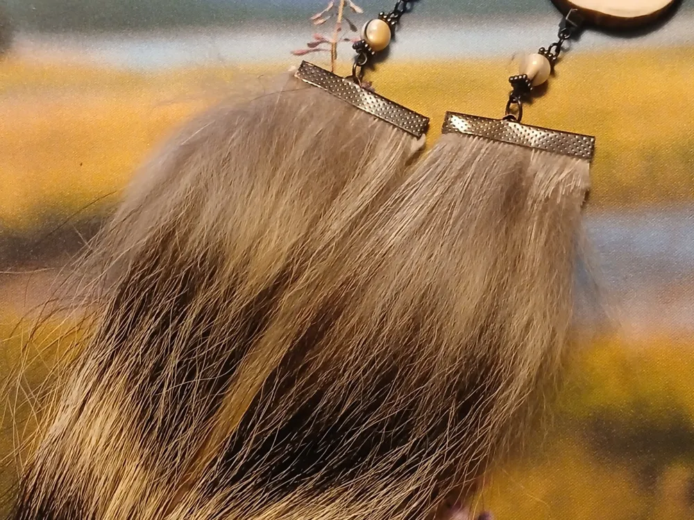 Handcrafted Alaska Wolf & Caribou Antler Earrings - 4