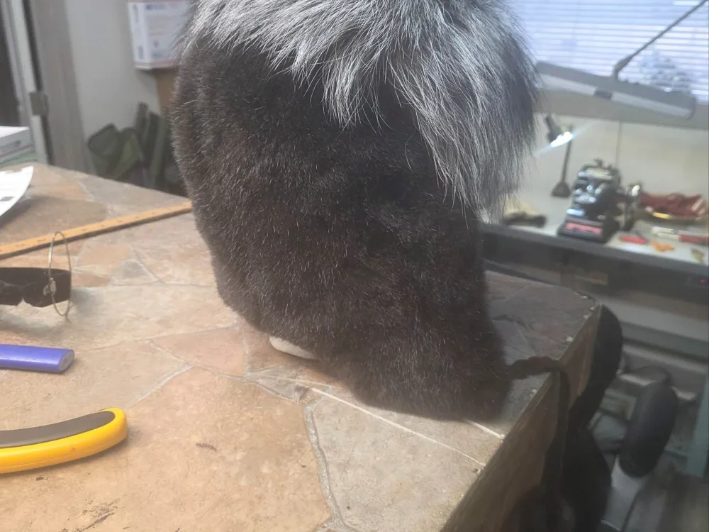 Sea Otter, Silver Fox Fur Trapper Hat - 2
