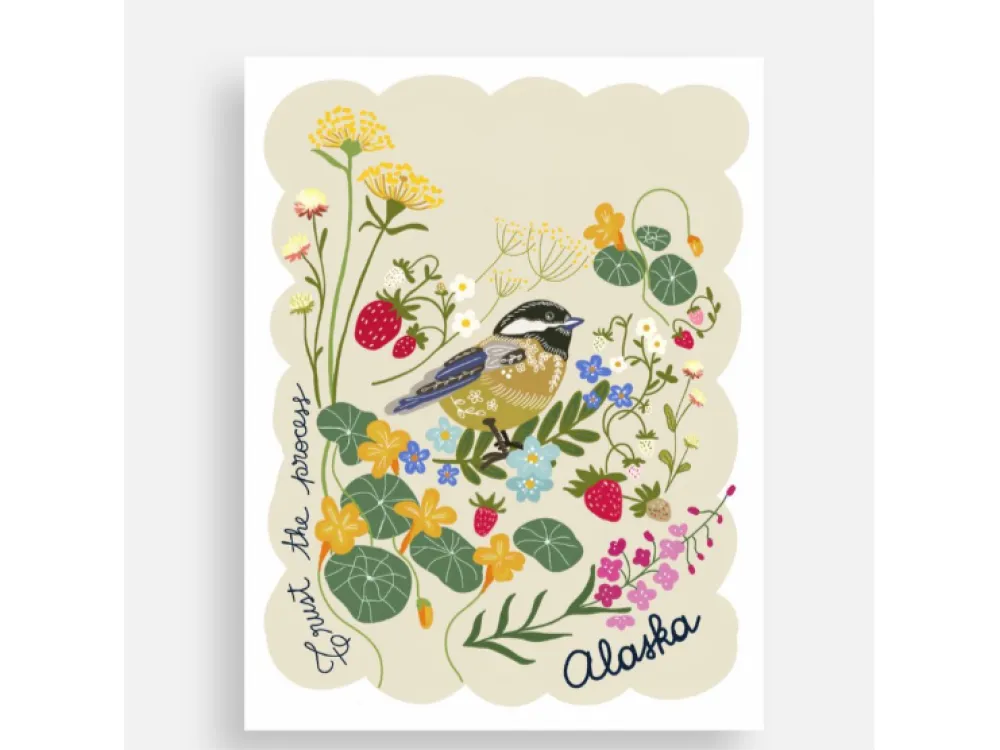Chickadee Postcard  Trust the Process - 1