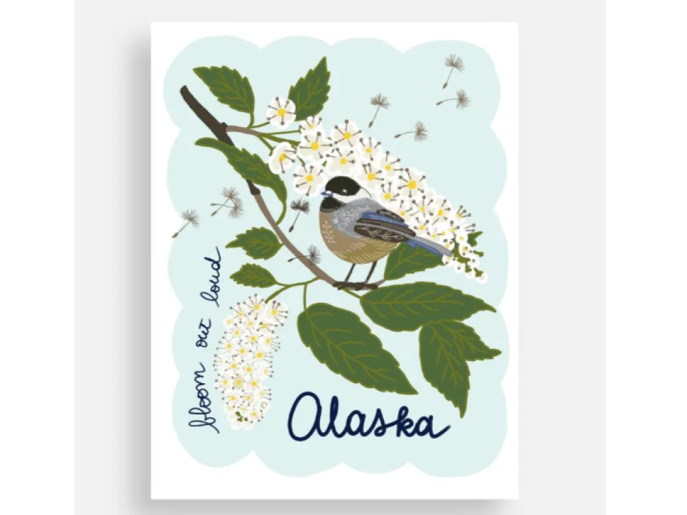 Chickadee Postcard  Bloom out Loud - 1