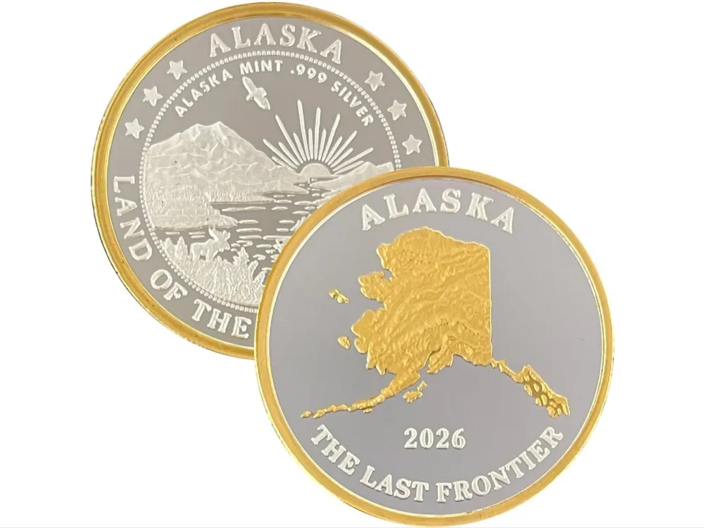 2026 Alaska Map Medallion $49.99-$249.99 - 2
