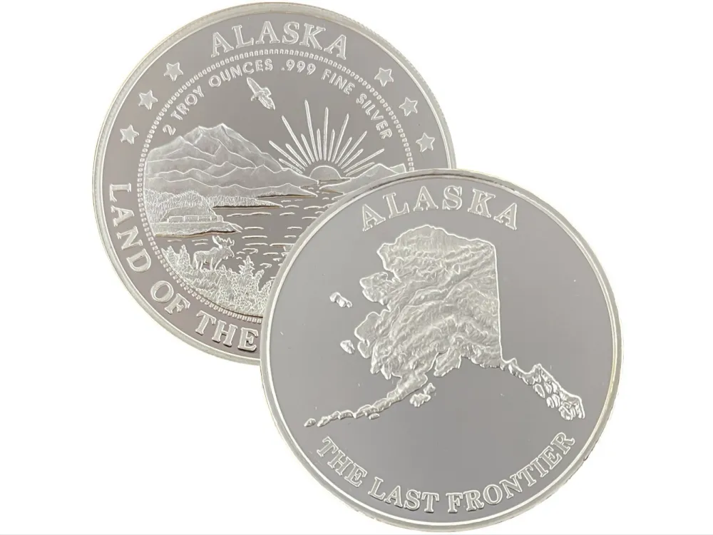 2026 Alaska Map Medallion $49.99-$249.99 - 3