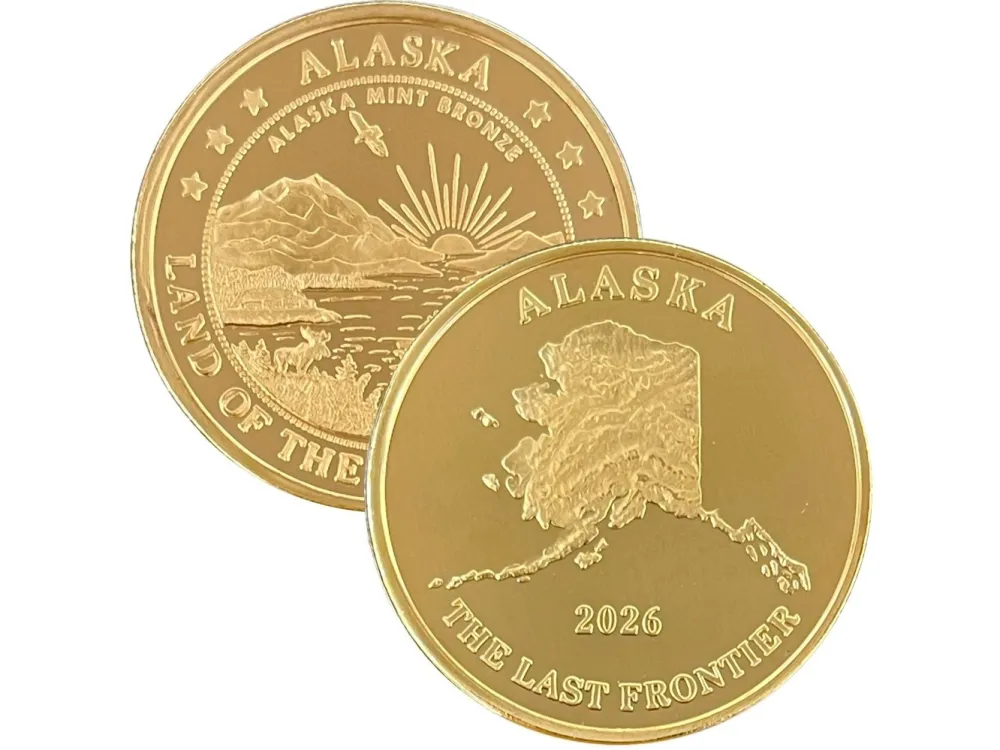 2026 Alaska Map Medallion $49.99-$249.99 - 4