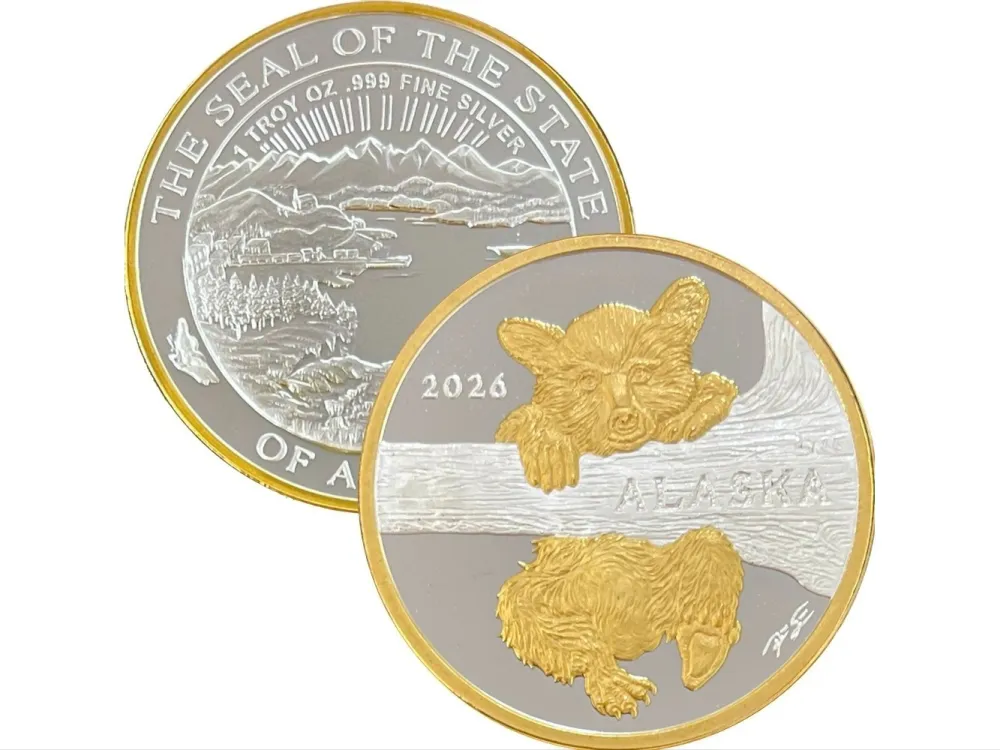 2026 Official State of Alaska “Bear Cub” Medallion $49.99-$249.99 - 2