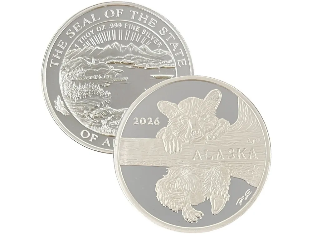 2026 Official State of Alaska “Bear Cub” Medallion $49.99-$249.99 - 3