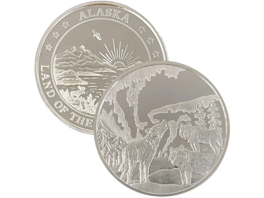 Northern Lights & Wolves Medallion $49.99-$249.99 - 3