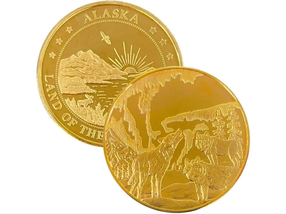 Northern Lights & Wolves Medallion $49.99-$249.99 - 4