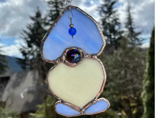 Stained Glass Gnome Ornament