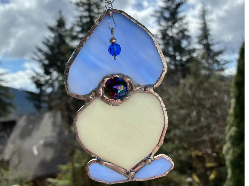 Stained Glass Gnome Ornament - 1