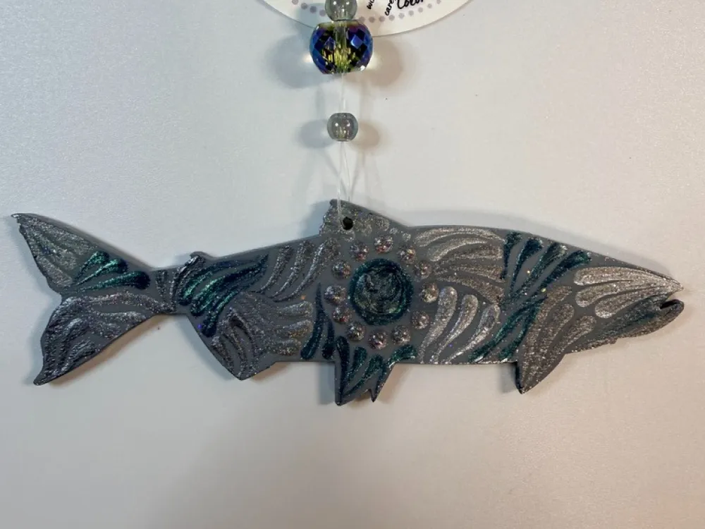 Salmon Dot Mandala Ornament