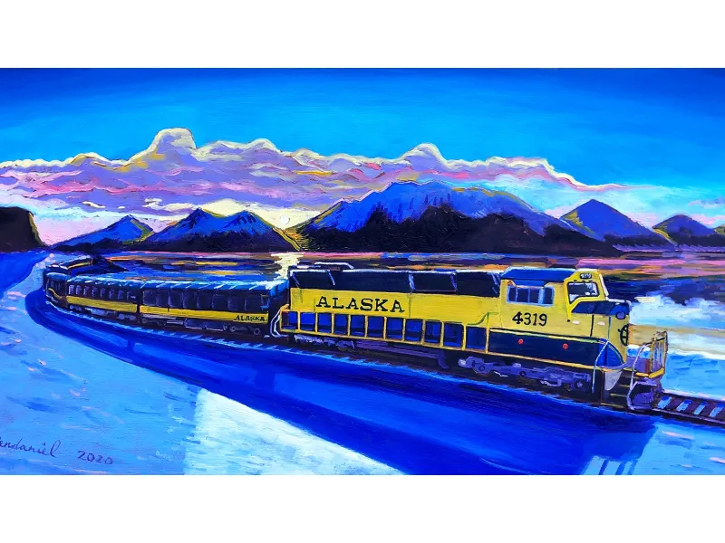 Alaska Railroad Train Print