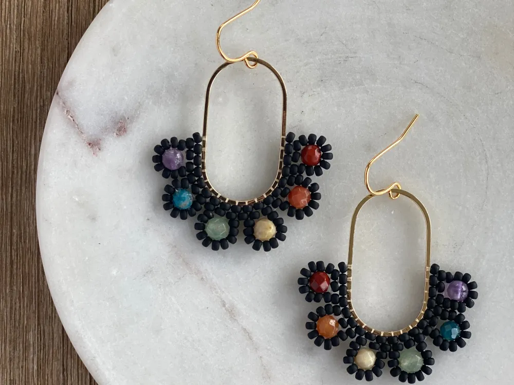 Lily of the Valley Beaded Earrings - 3