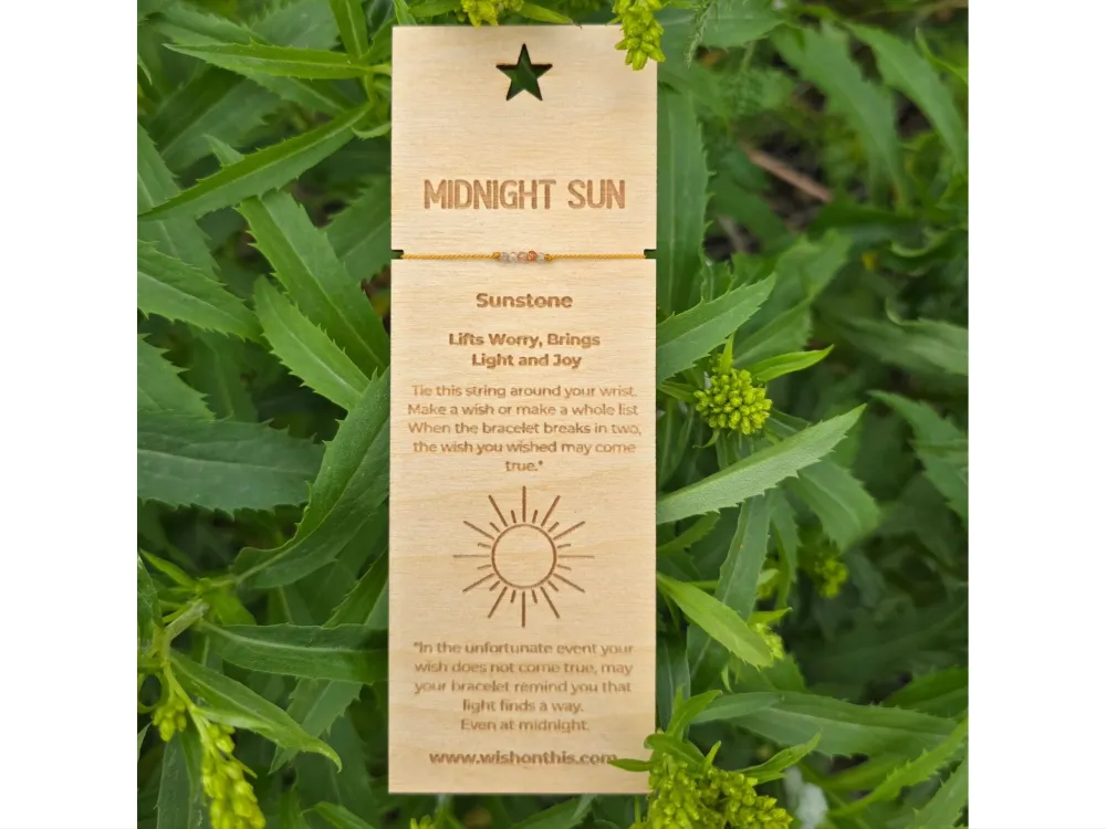 Midnight Sun Wishing Bracelet – Sunstone Alaska Wish Bracelet - 1