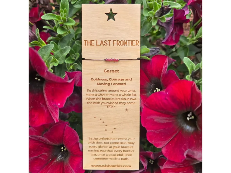 The Last Frontier Wishing Bracelet – Garnet Alaska Keepsake
